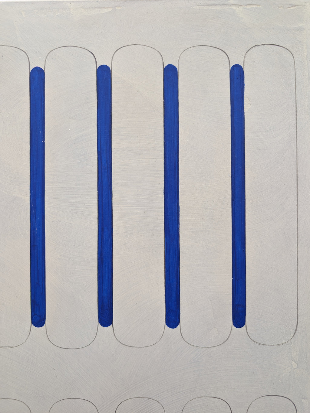 Painting by Arielle Zamora titled "Blue Run" - 3.