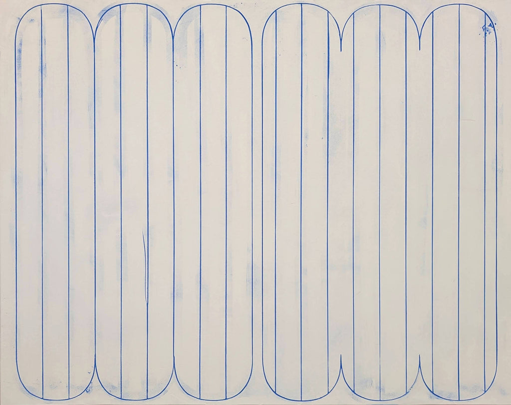 Painting by Arielle Zamora titled "Blue Slip" - 2.