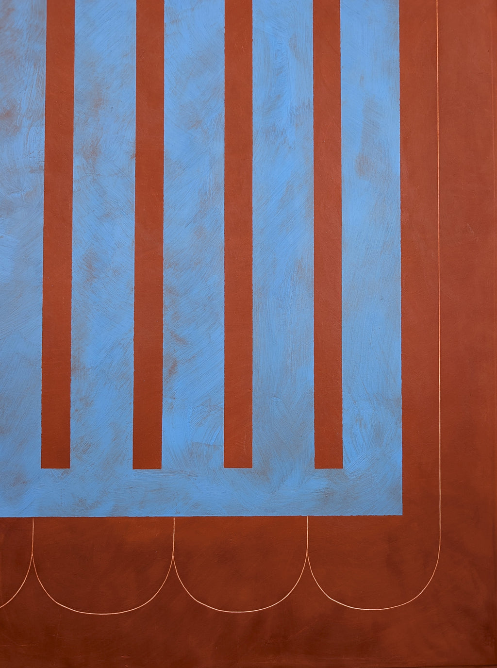 Painting by Arielle Zamora titled "Cerulean Mission" - 3.