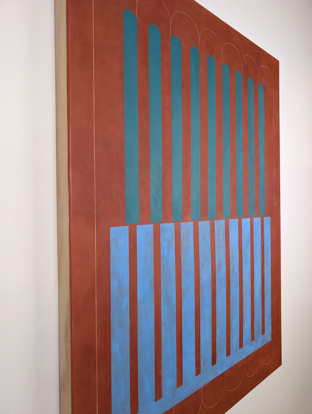 Painting by Arielle Zamora titled "Cerulean Mission" - 6.