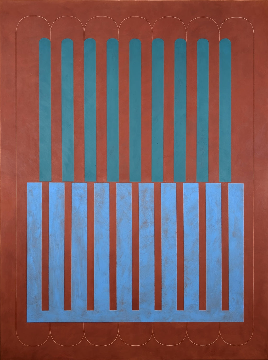 Painting by Arielle Zamora titled "Cerulean Mission" - 2.