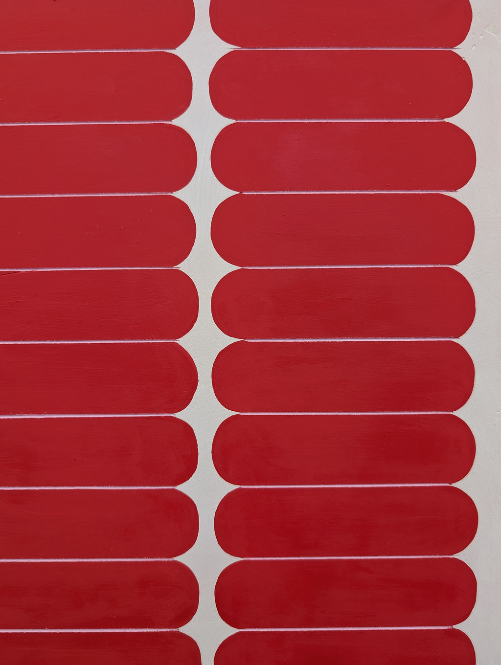 Painting by Arielle Zamora titled "Red Commandments" - 4.