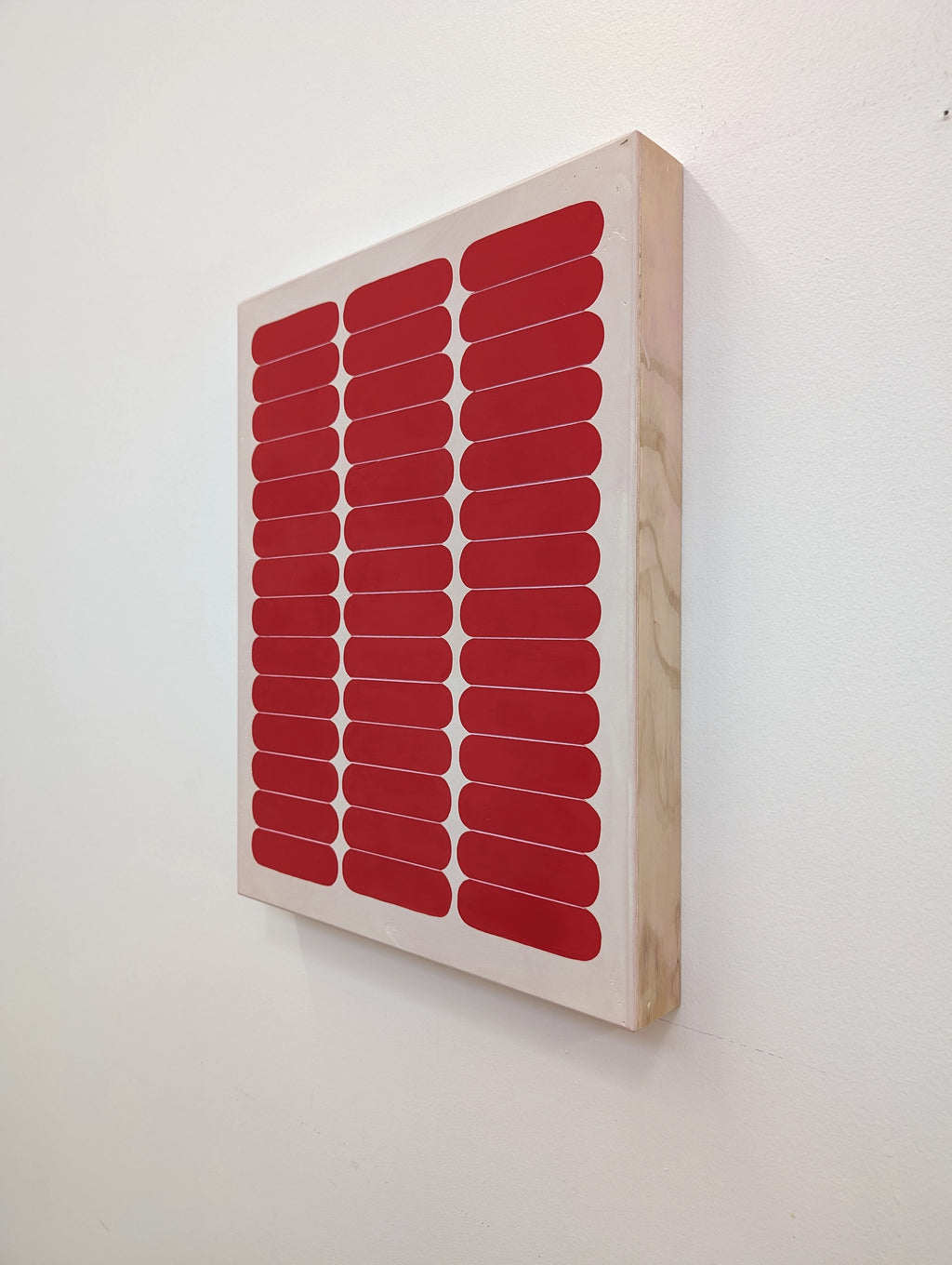 Painting by Arielle Zamora titled "Red Commandments" - 5.