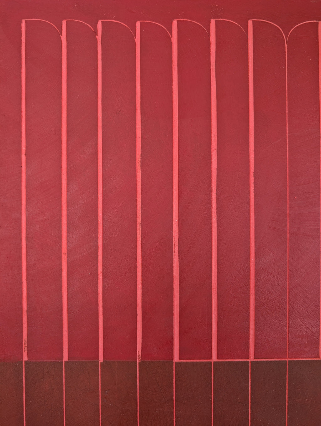 Painting by Arielle Zamora titled "Red Curtain" - 5.