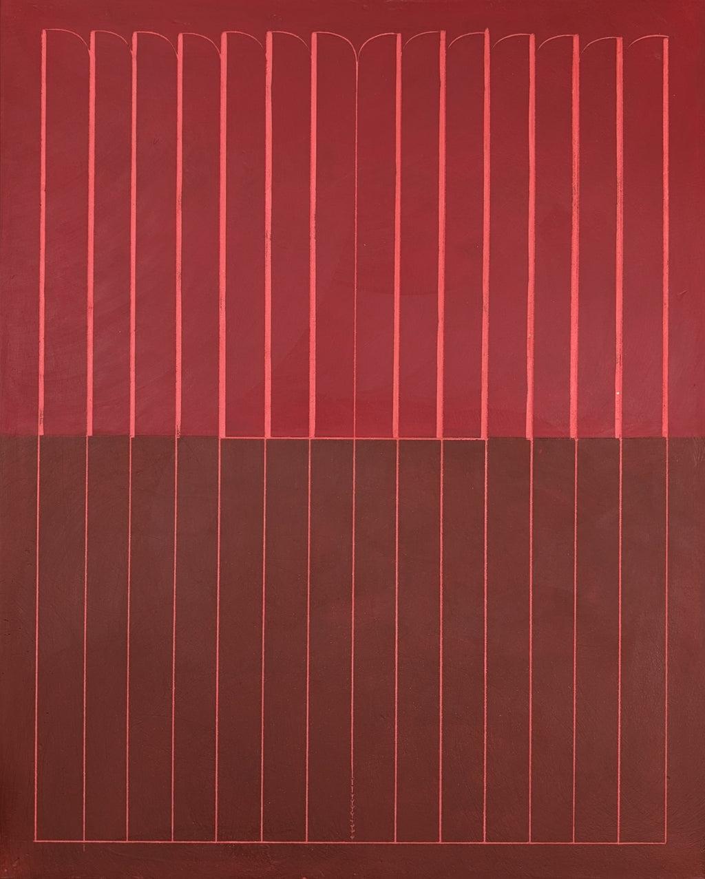 Painting by Arielle Zamora titled "Red Curtain" - 2.