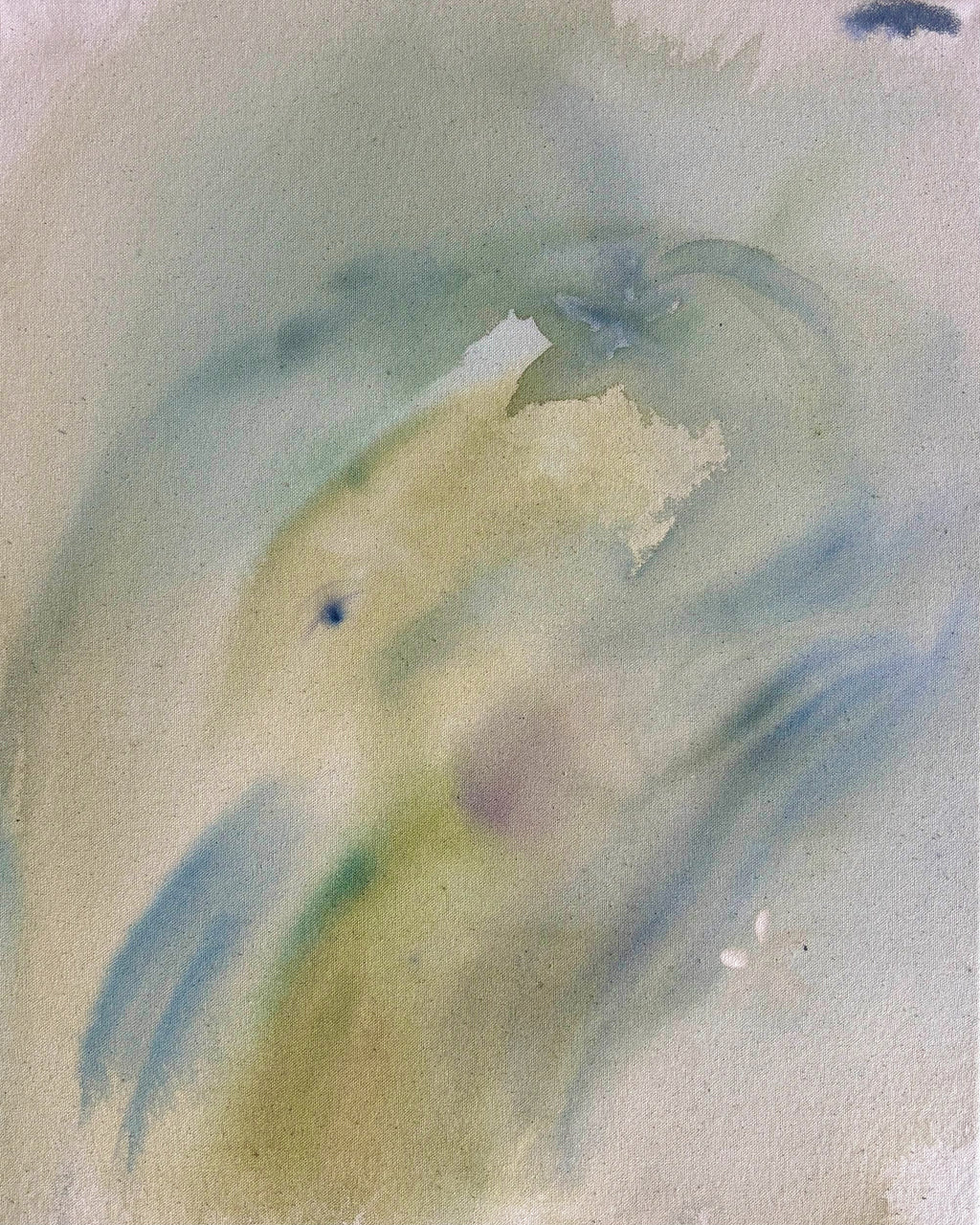 Painting by Arlina Cai titled "Can you smell the lavender in the wind?" - 2.