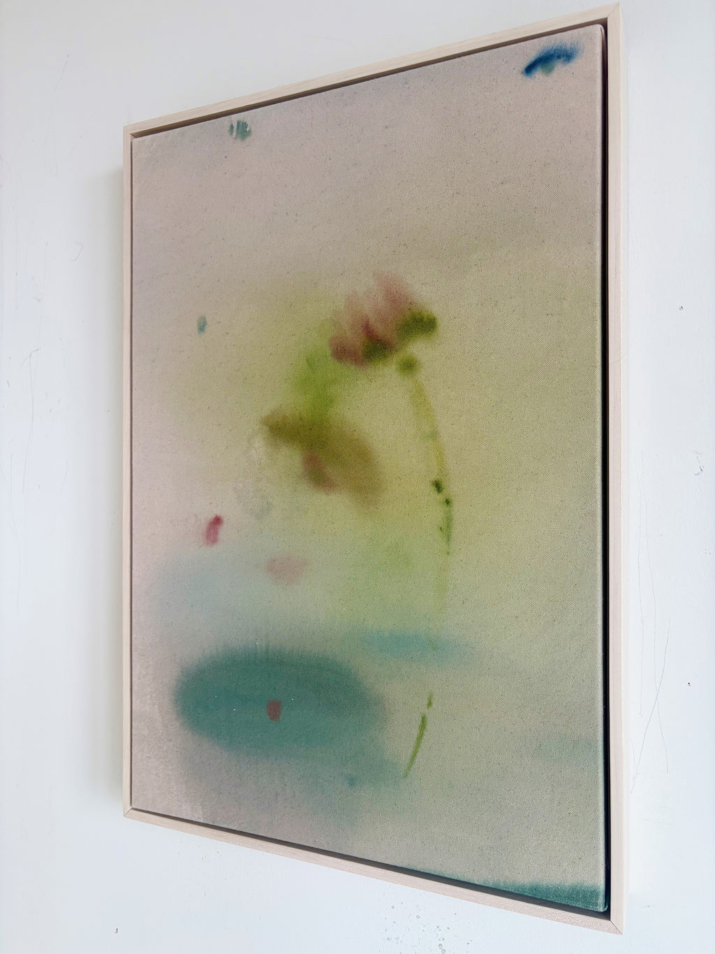 Painting by Arlina Cai titled "Jade Pond 1" - 3.