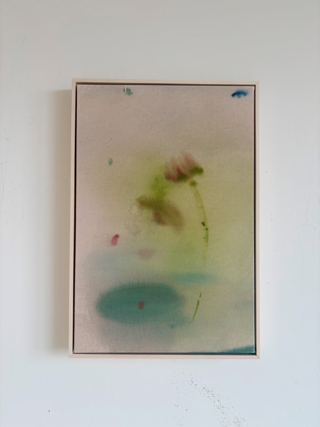Painting by Arlina Cai titled "Jade Pond 1" - 4.