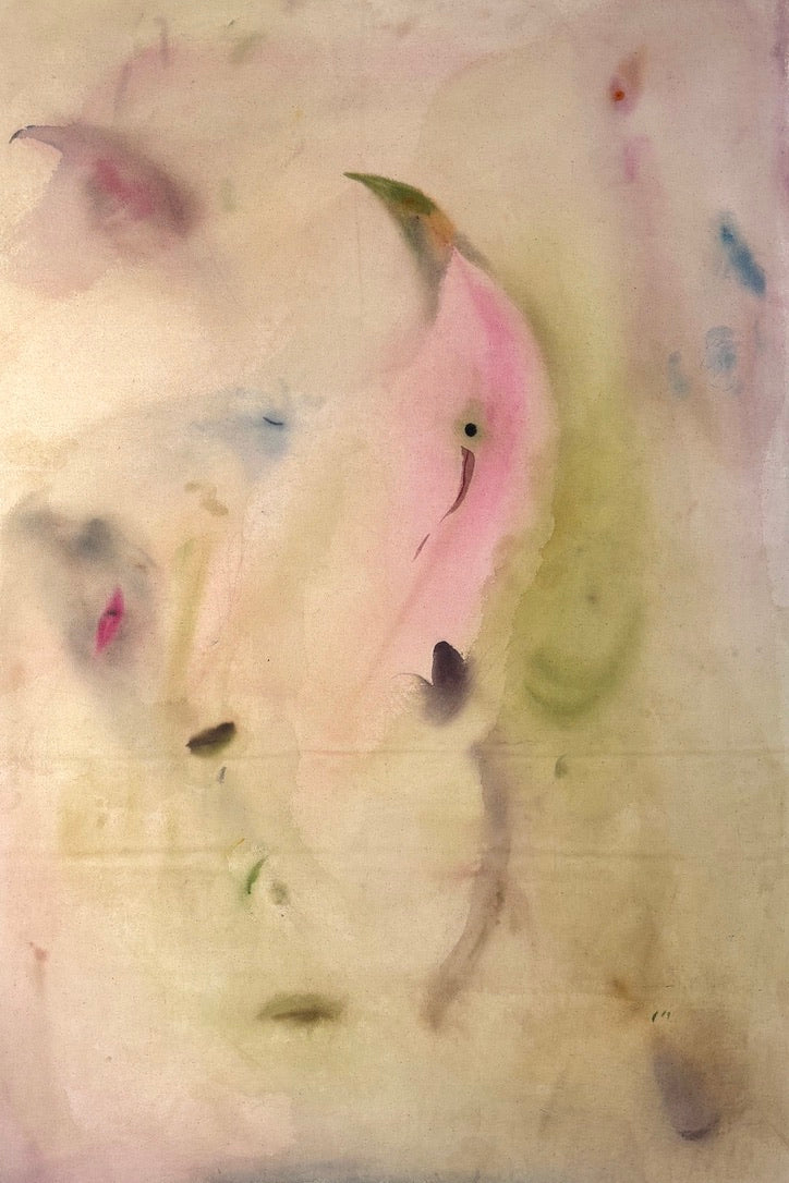 Painting by Arlina Cai titled "Morning Birdsong Through The Open Window" - 2.