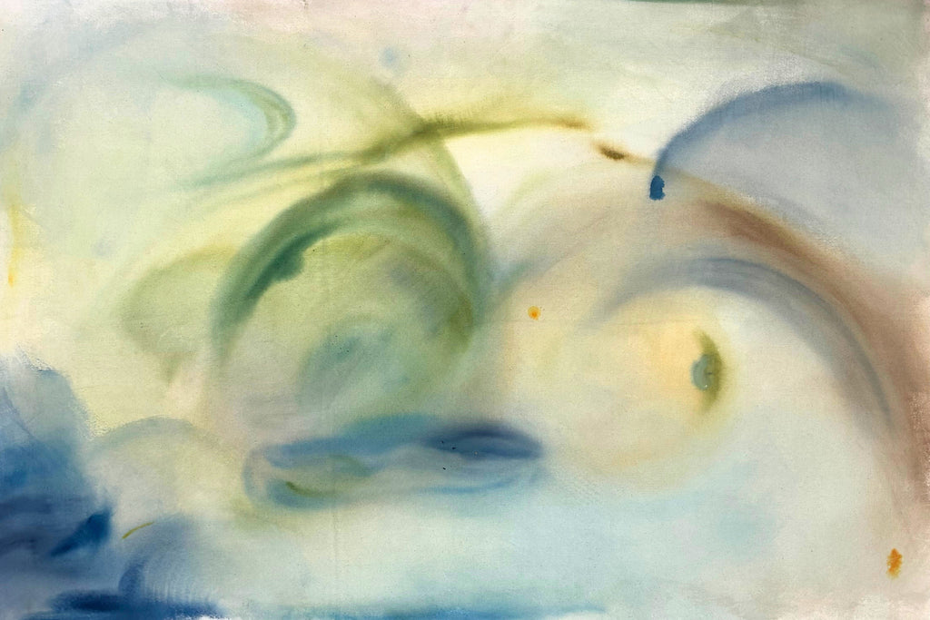 Painting by Arlina Cai titled "What Is Seen And What Is Not Seen" - 2.