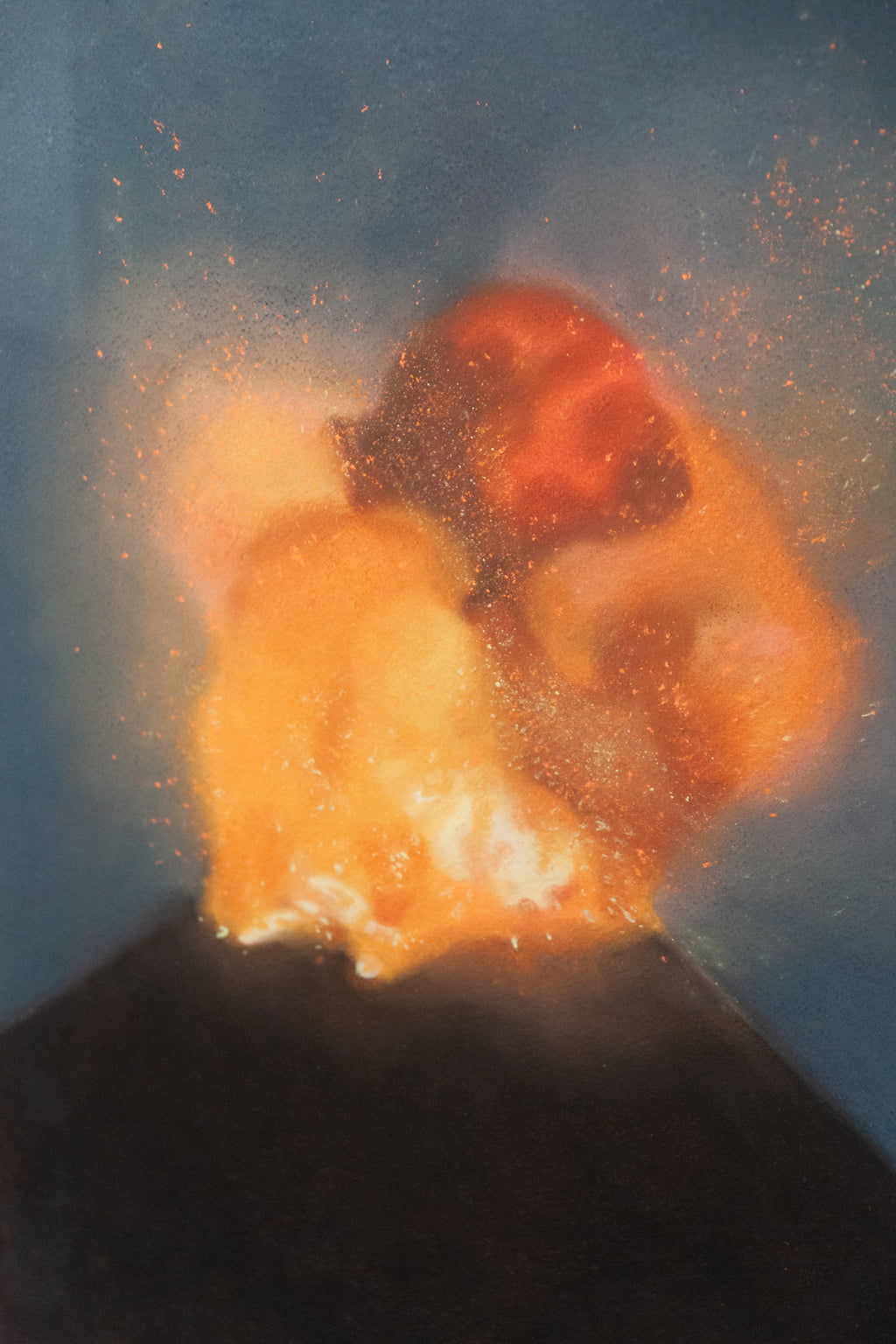 Drawing by Rachel Levit Ruiz titled "Volcán" - 3.