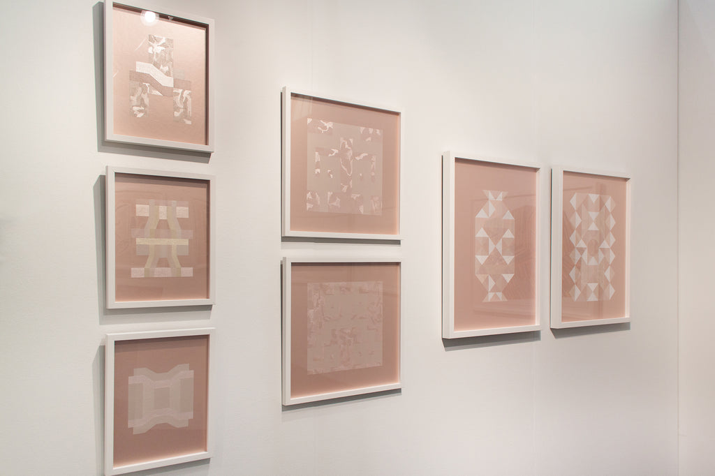 Drawing by Lucha Rodriguez titled "Obrerx de Concreto, Knife Drawing I" - 4.