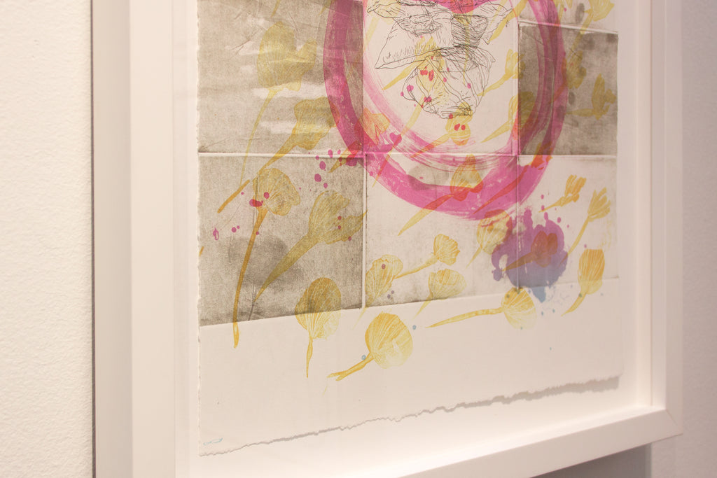 Print by Ruben Castillo titled "In the Flowers" - 8.