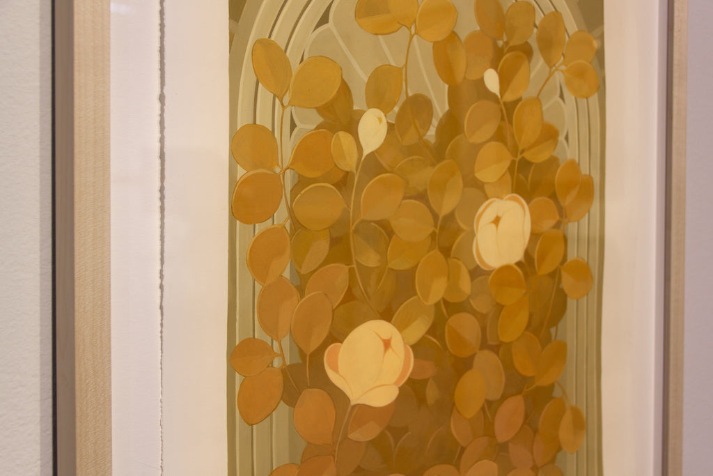 Painting by Lucía Rodríguez Pérez titled "Untitled (yellow niche)" - 4.
