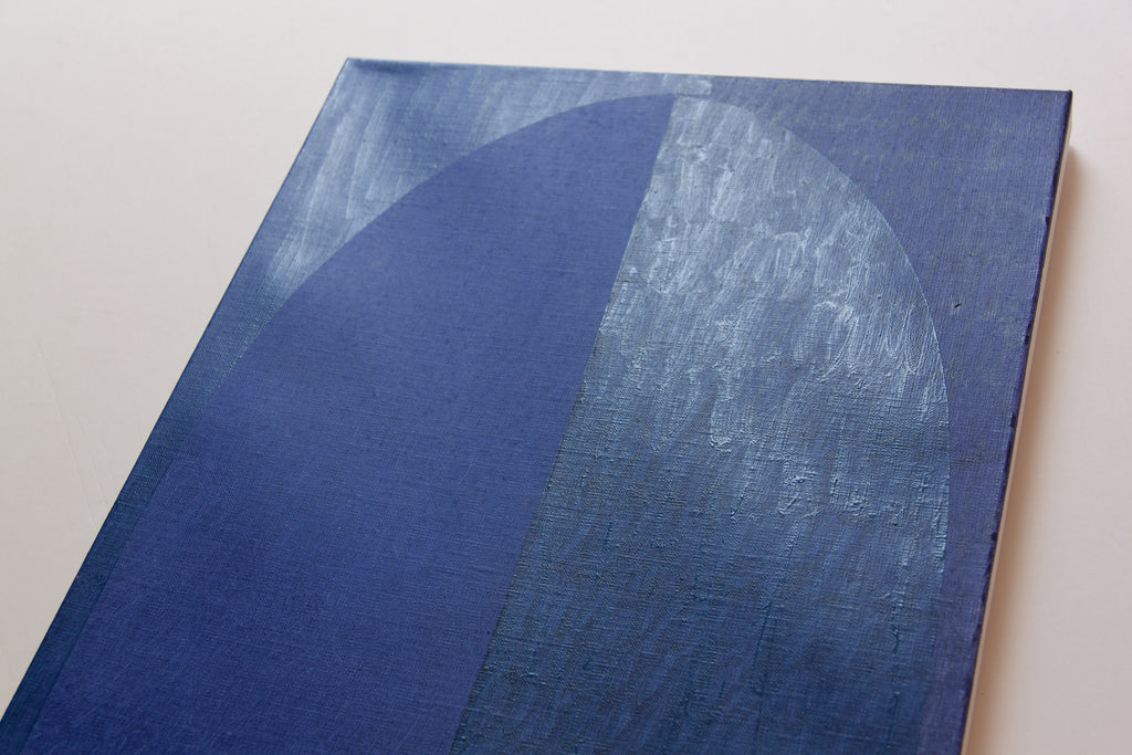 Painting by Aschely Vaughan Cone titled "Blue Arch in Blue Fog I" - 3.