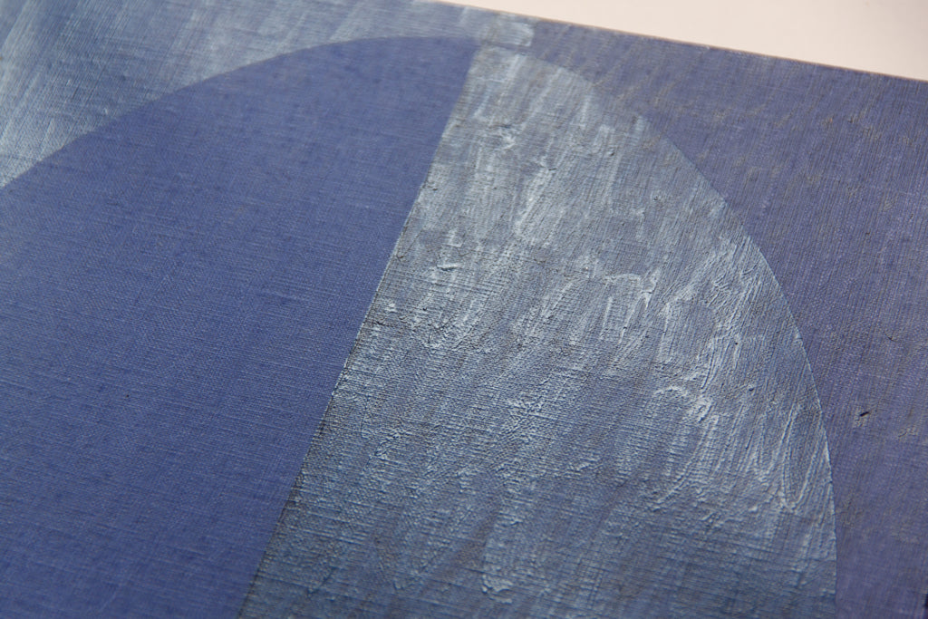 Painting by Aschely Vaughan Cone titled "Blue Arch in Blue Fog I" - 5.