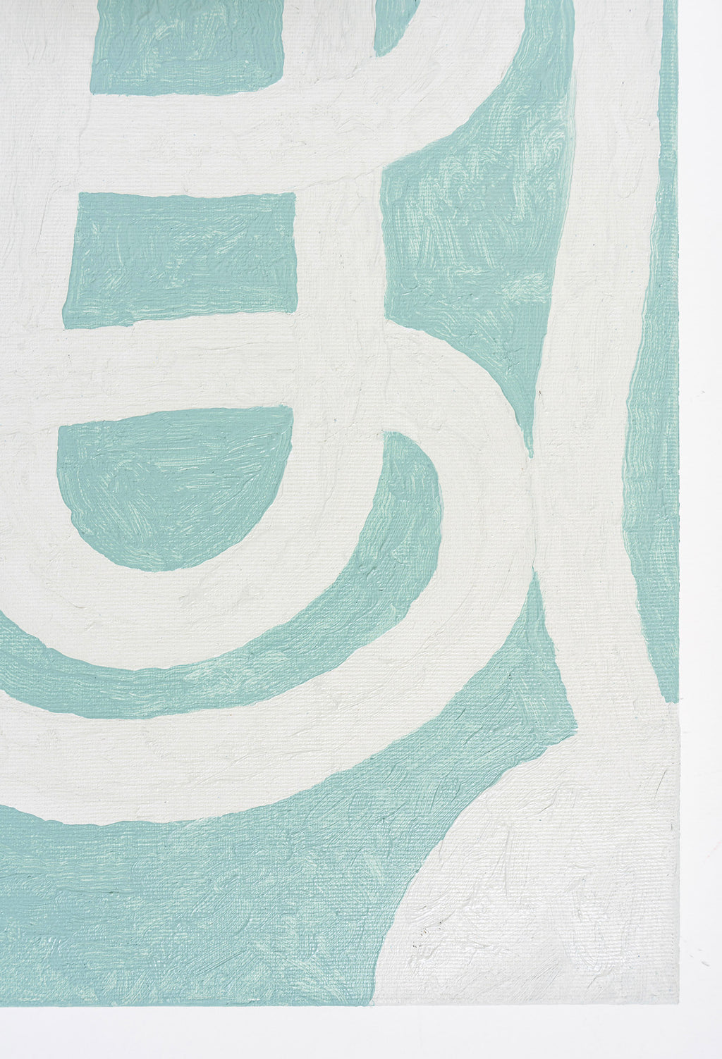 Painting by Aschely Vaughan Cone titled "Friendship Knot II, Green and White" - 4.