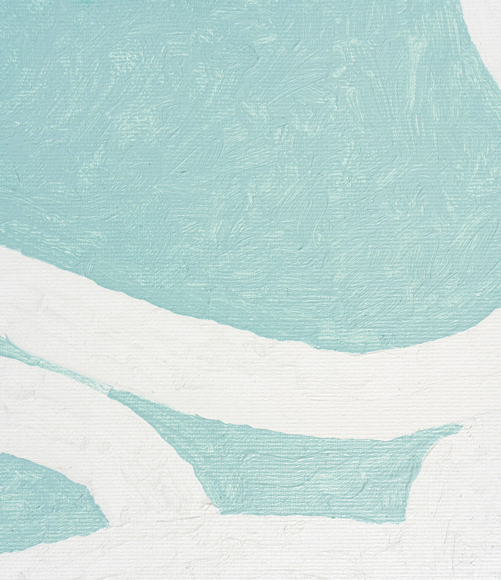 Painting by Aschely Vaughan Cone titled "Friendship Knot II, Green and White" - 7.