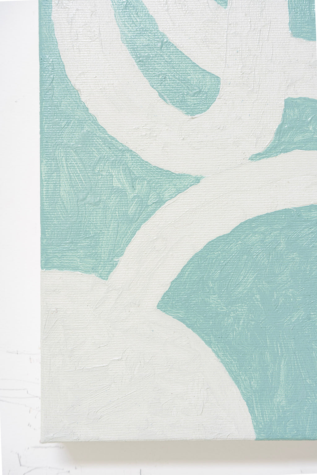 Painting by Aschely Vaughan Cone titled "Friendship Knot II, Green and White" - 8.