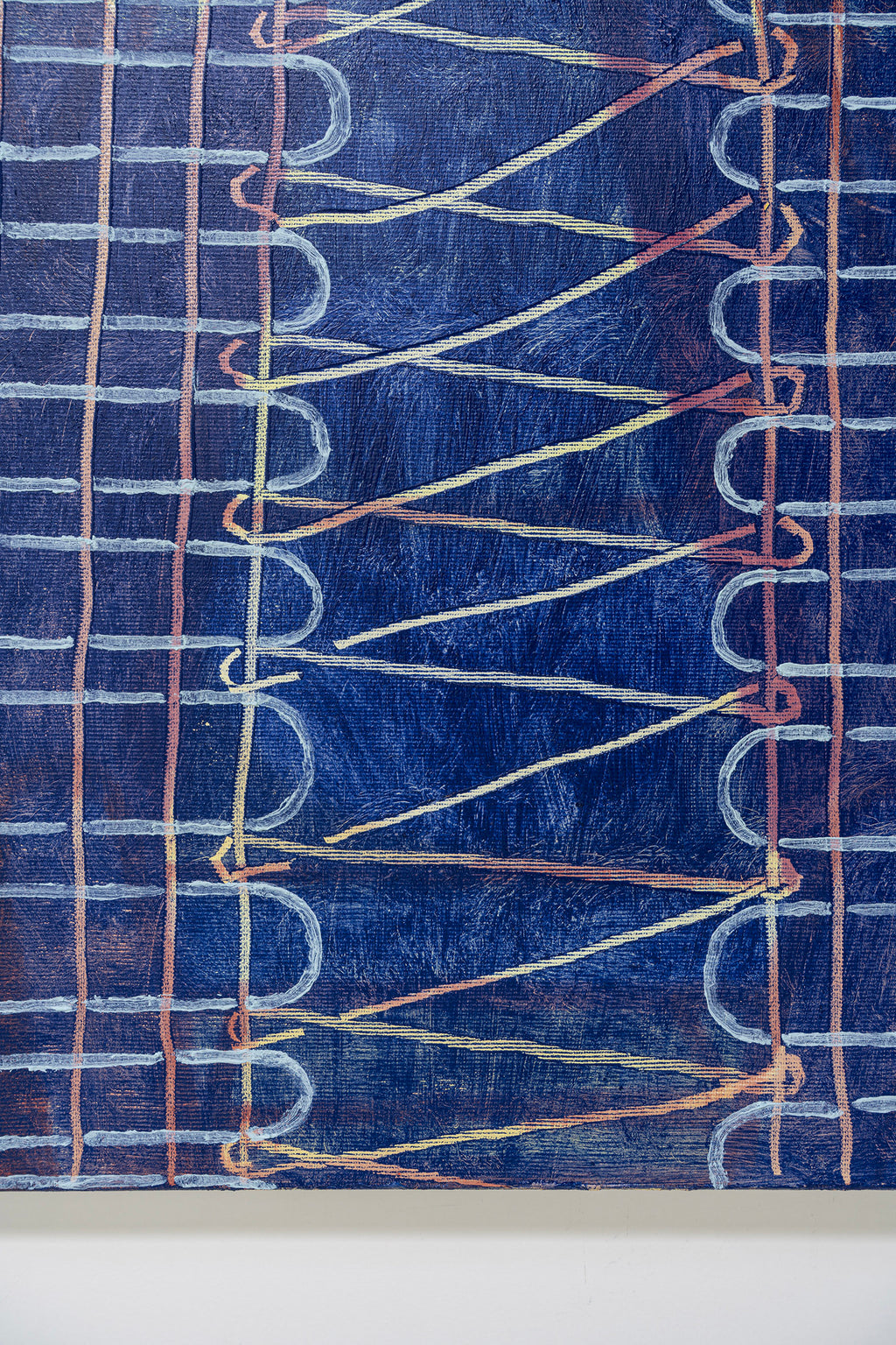 Painting by Aschely Vaughan Cone titled "Joining II, Blue" - 4.