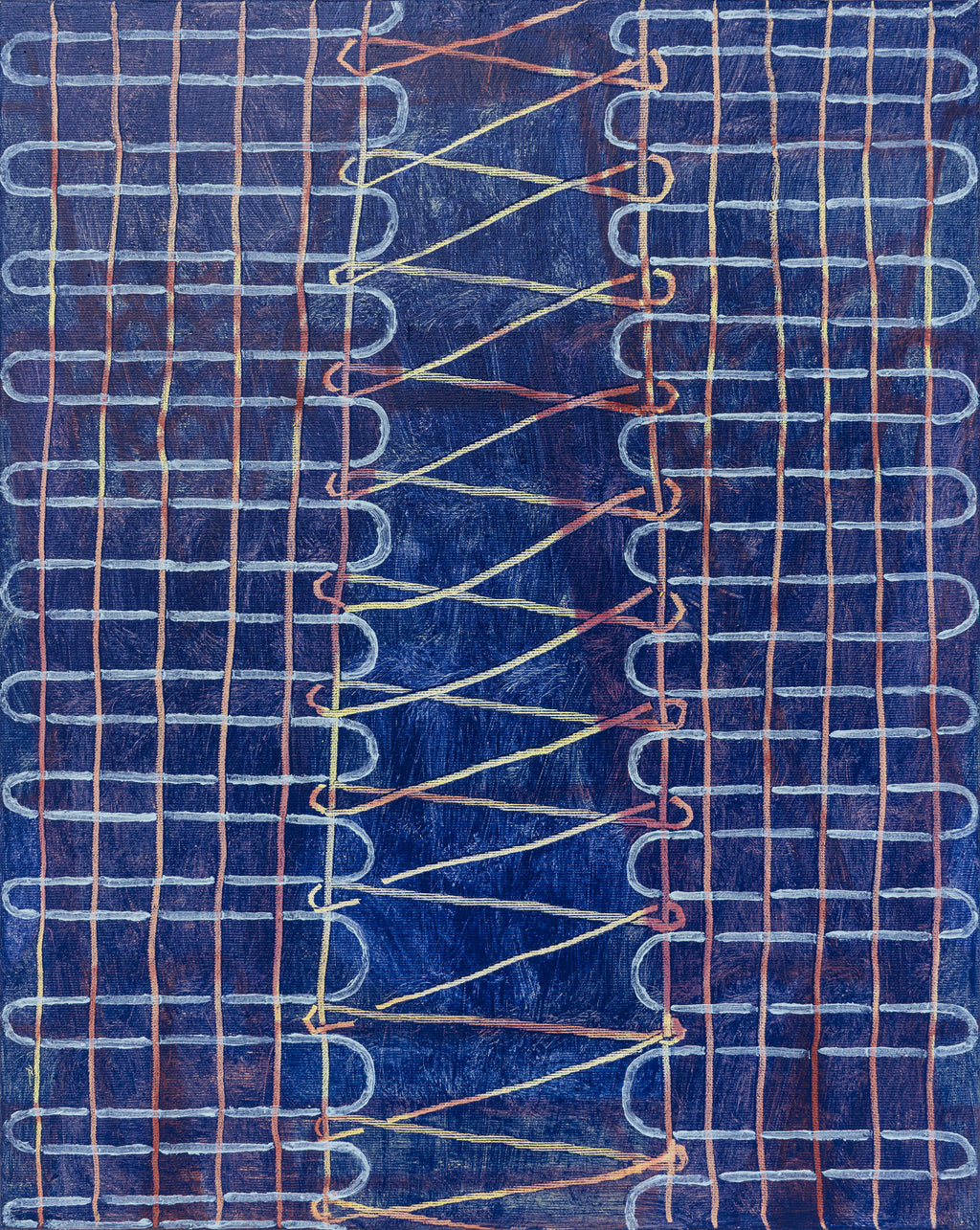 Painting by Aschely Vaughan Cone titled "Joining II, Blue" - 2.