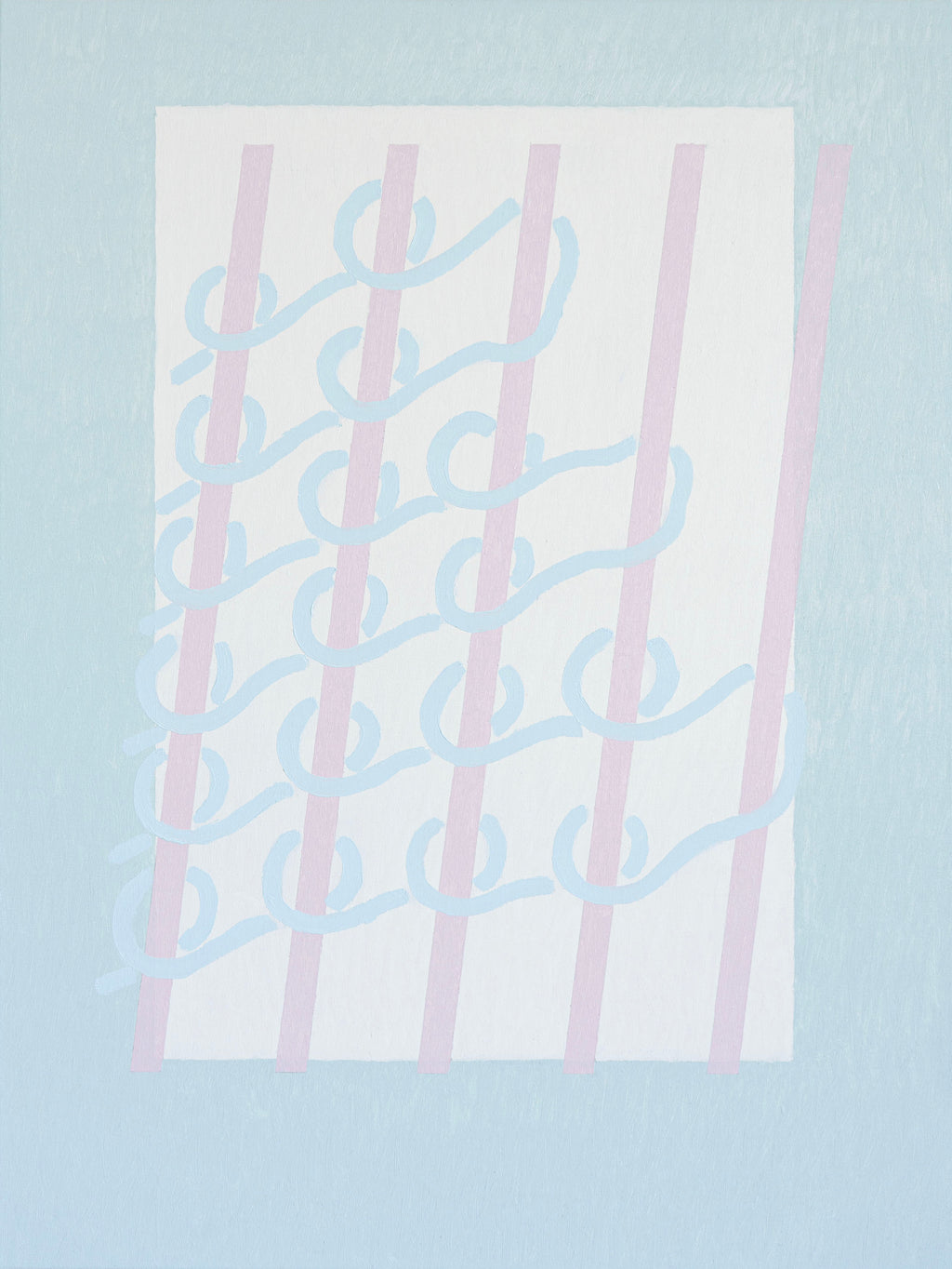 Painting by Aschely Vaughan Cone titled "Plain Weave I, Pink and Blue" - 2.