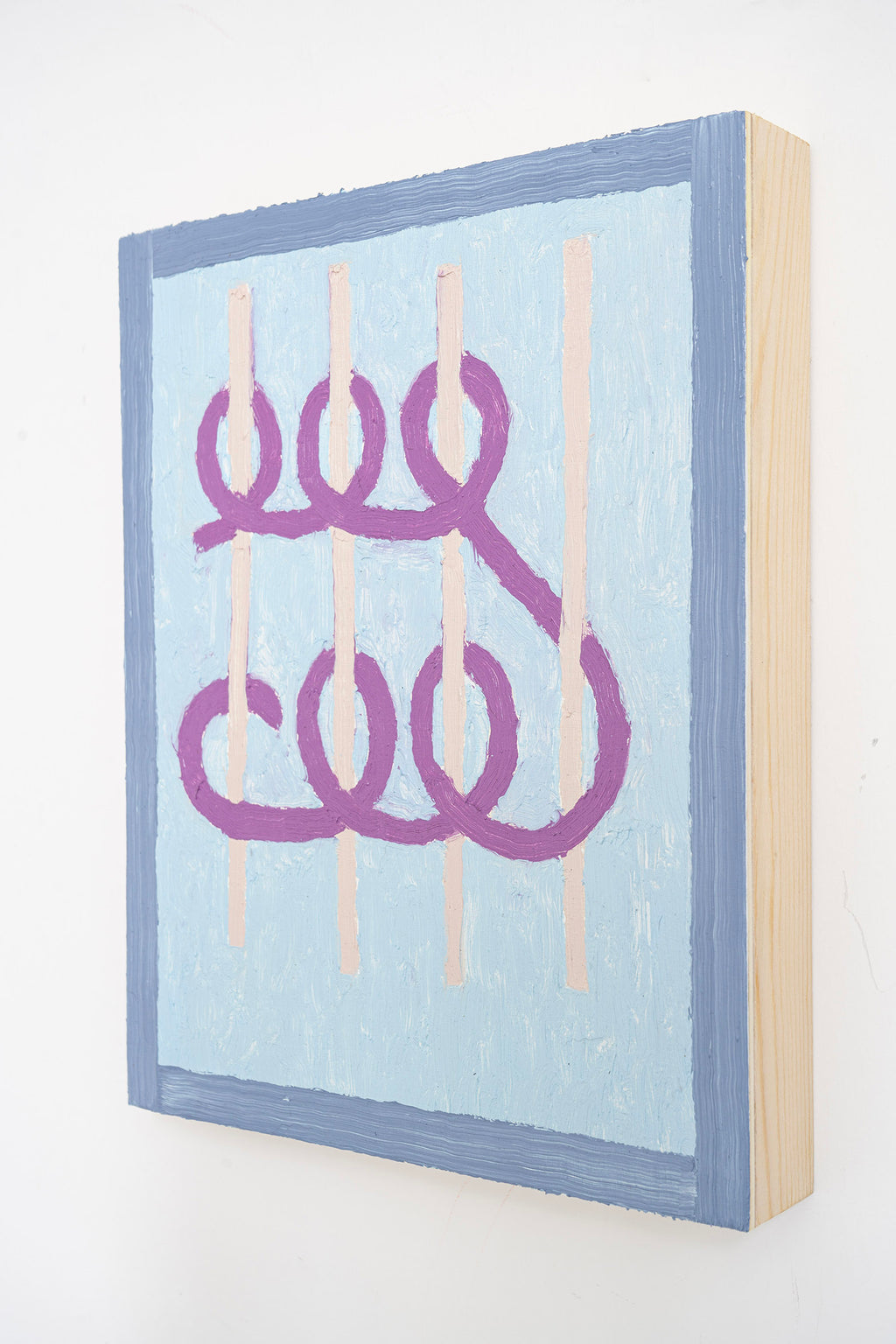 Painting by Aschely Vaughan Cone titled "Soumak III, Magenta Thread" - 3.