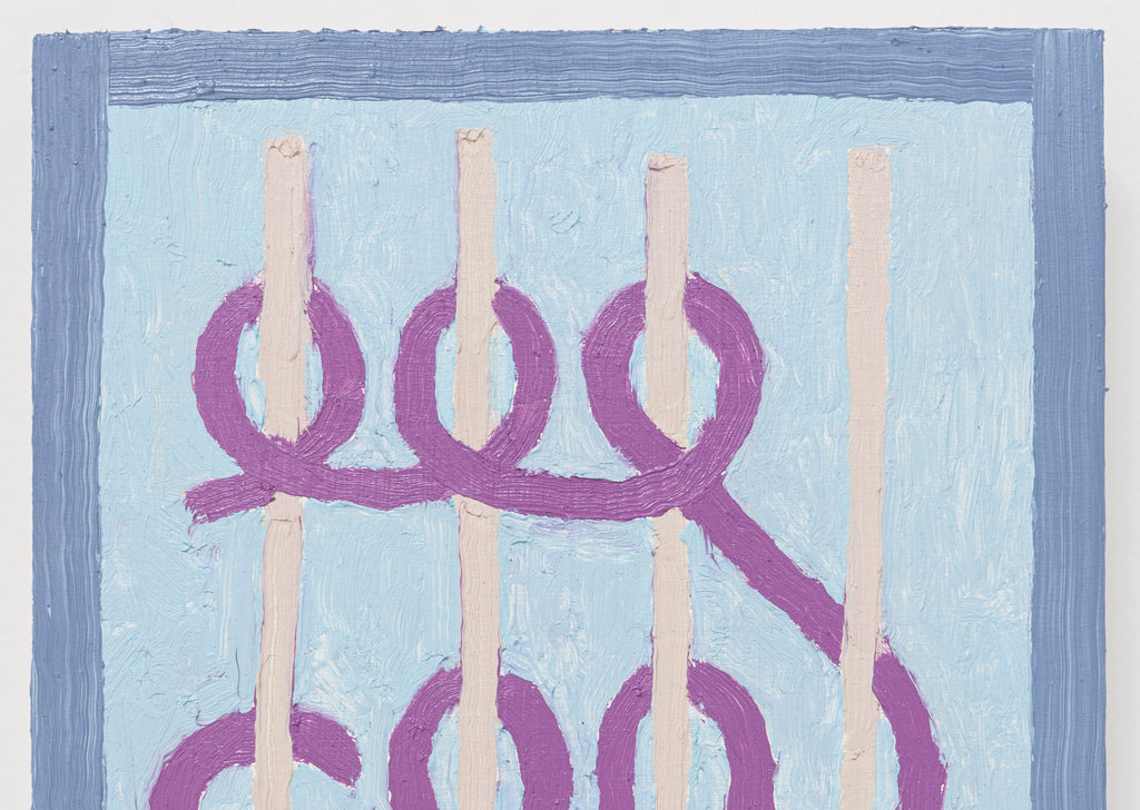 Painting by Aschely Vaughan Cone titled "Soumak III, Magenta Thread" - 5.