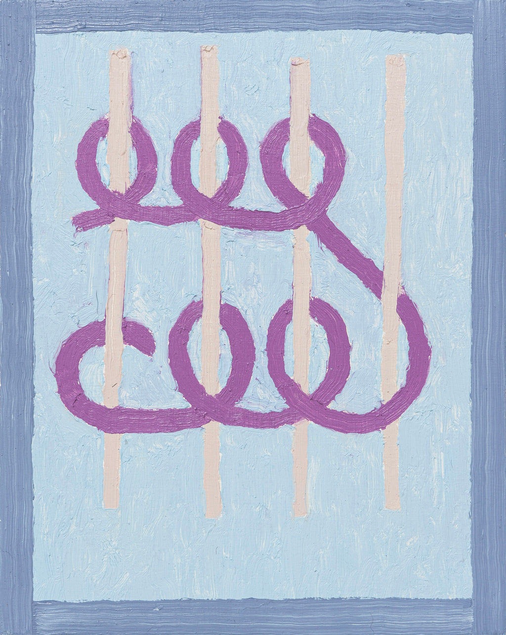 Painting by Aschely Vaughan Cone titled "Soumak III, Magenta Thread" - 2.