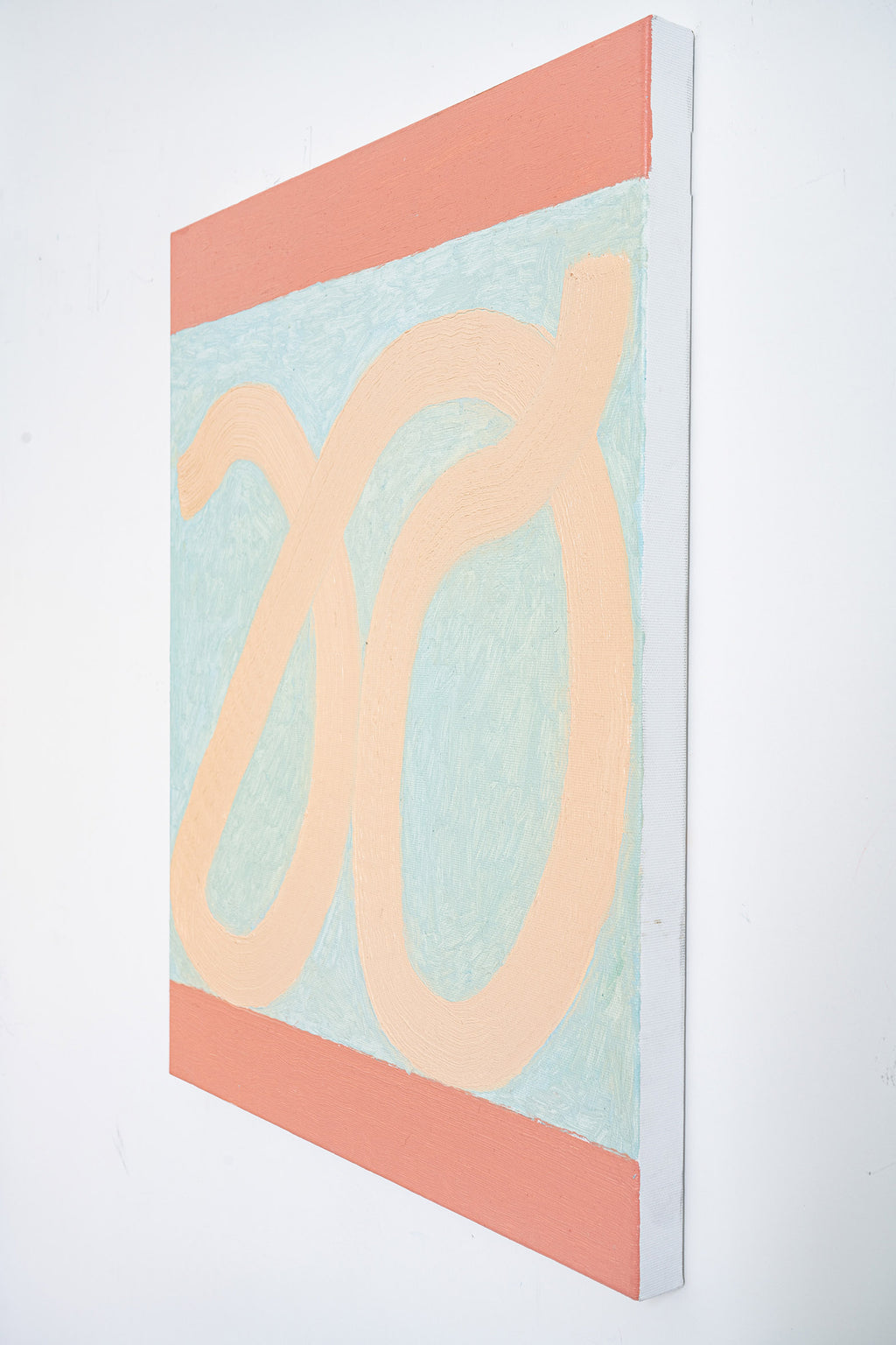 Painting by Aschely Vaughan Cone titled "Thread II, Creamsicle" - 3.