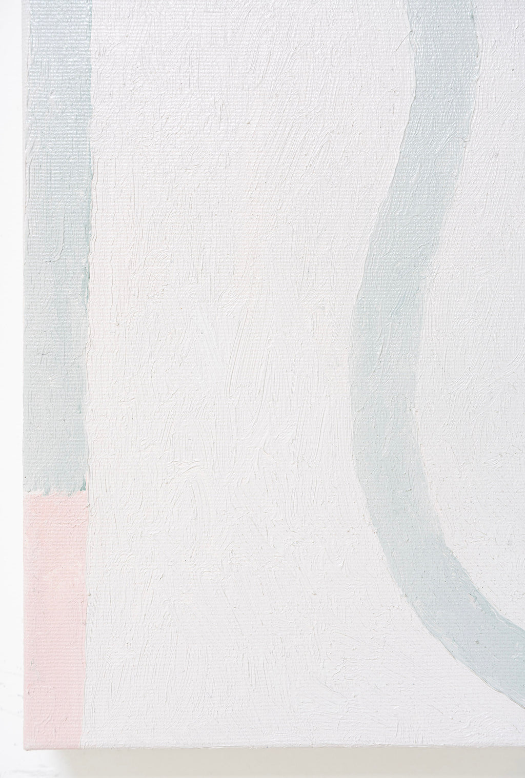 Painting by Aschely Vaughan Cone titled "Thread II, White, Green, Pink" - 4.
