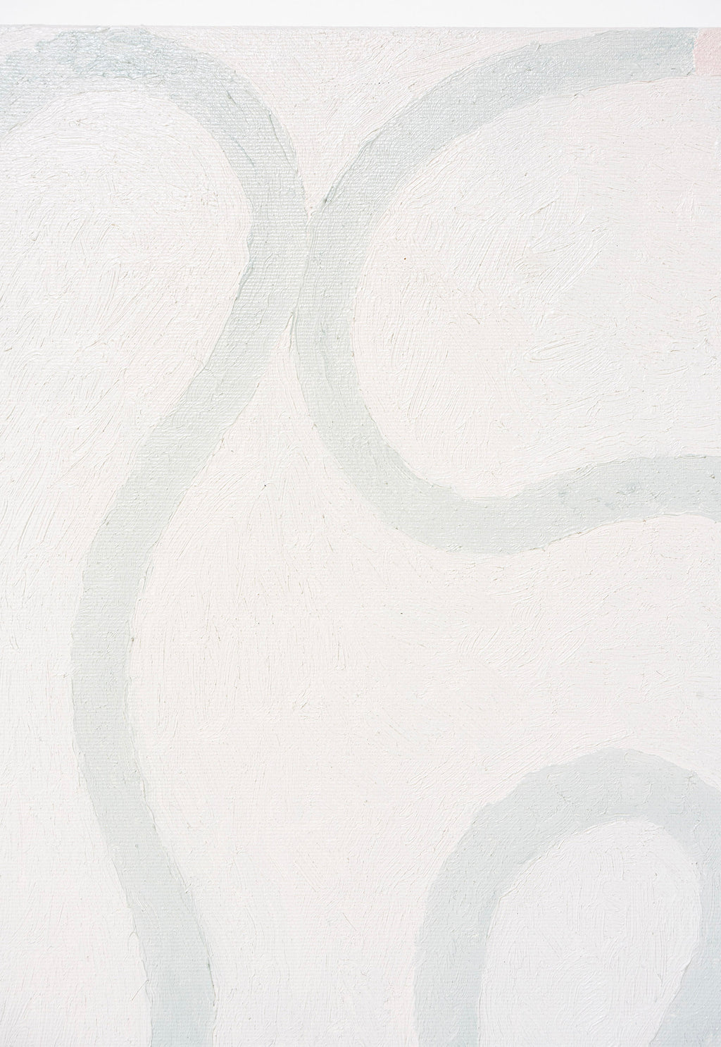 Painting by Aschely Vaughan Cone titled "Thread II, White, Green, Pink" - 5.