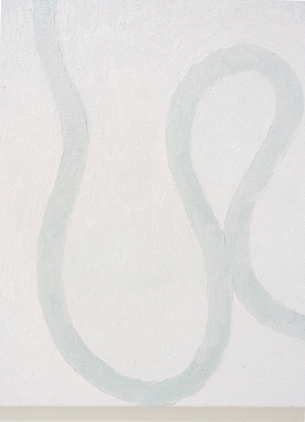 Painting by Aschely Vaughan Cone titled "Thread II, White, Green, Pink" - 6.