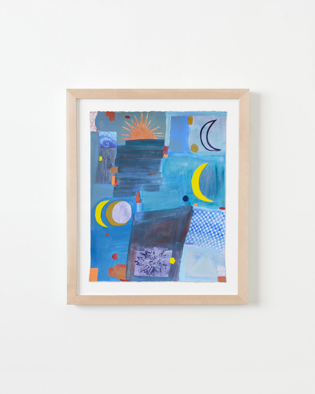 Painting by Ashely Peifer titled "sun moon earth" - 4.