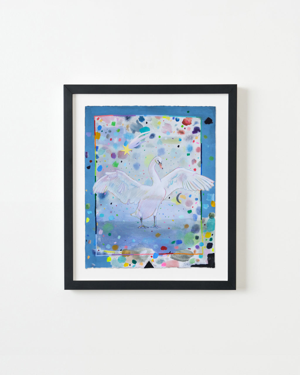 Painting by Ashely Peifer titled "supreme swan" - 3.