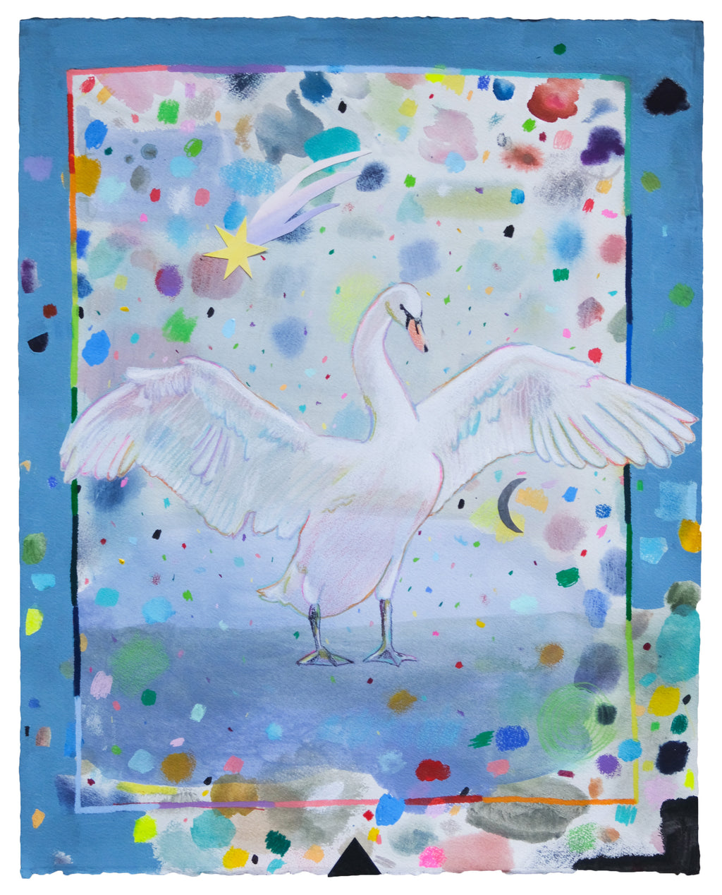 Painting by Ashely Peifer titled "supreme swan" - 2.