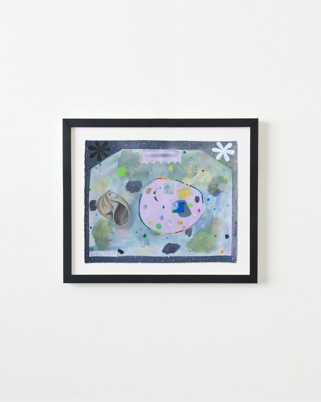 Painting by Ashely Peifer titled "the experiencer experiencing (moon snail)" - 3.