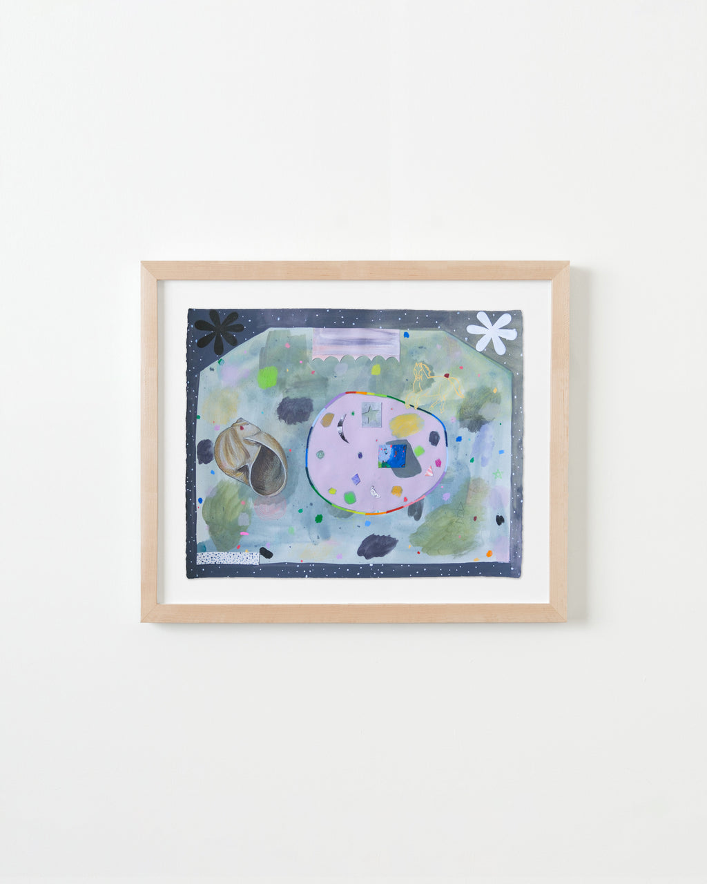 Painting by Ashely Peifer titled "the experiencer experiencing (moon snail)" - 4.
