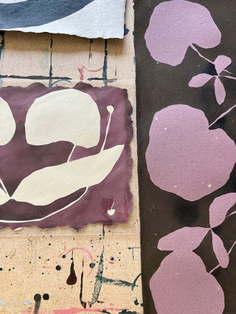 Painting by Kate Roebuck titled "Lil Cherry Smile" - 5.