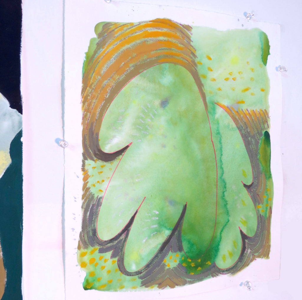 Painting by Nina Bellucci titled "Cautiously Optimistic 4" - 4.