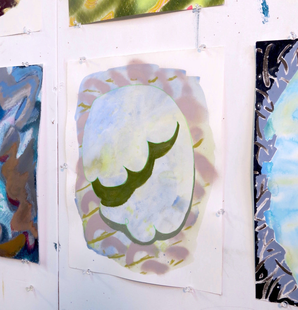 Painting by Nina Bellucci titled "Cautiously Optimistic 5" - 4.