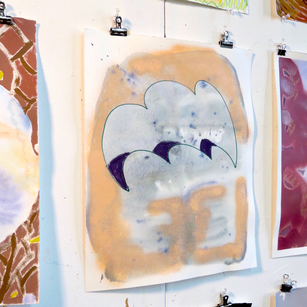 Painting by Nina Bellucci titled "Virtual Hug" - 4.