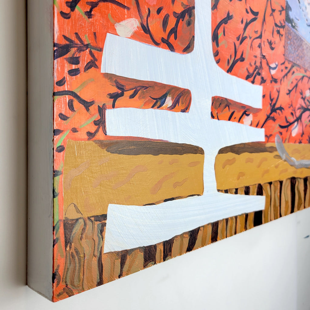 Painting by Nina Bellucci titled "The Reflection of 'I' in Neighborhood" - 3.