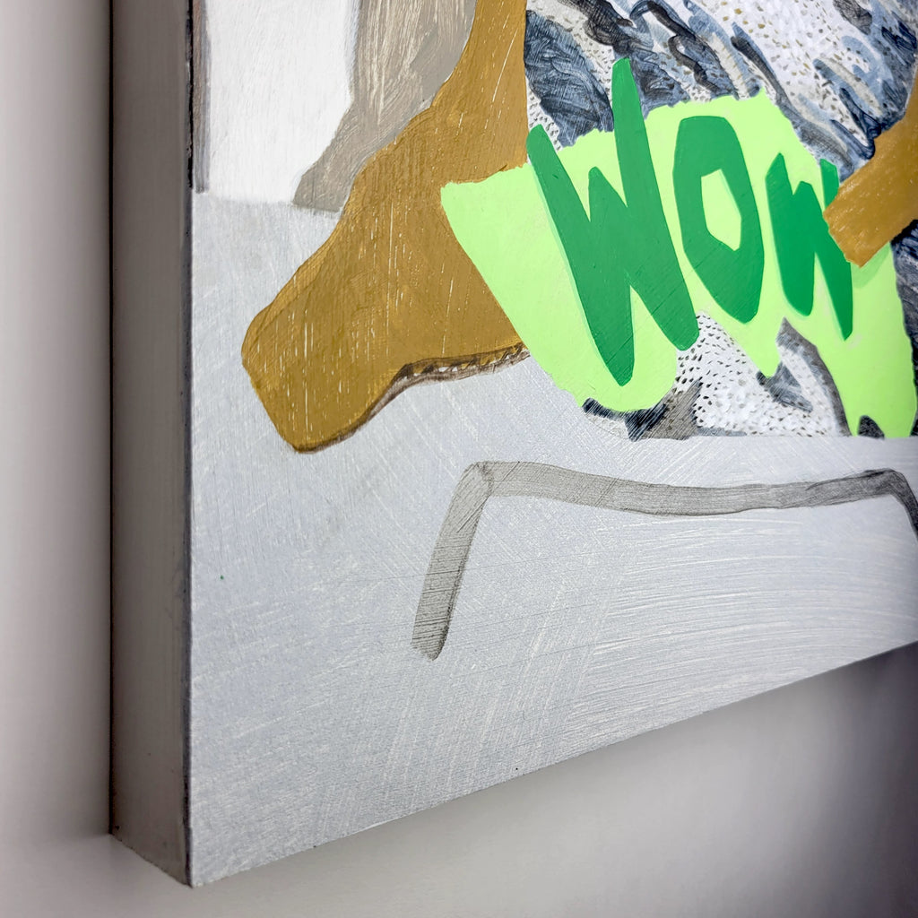 Painting by Nina Bellucci titled "Untitled (Wow)" - 4.