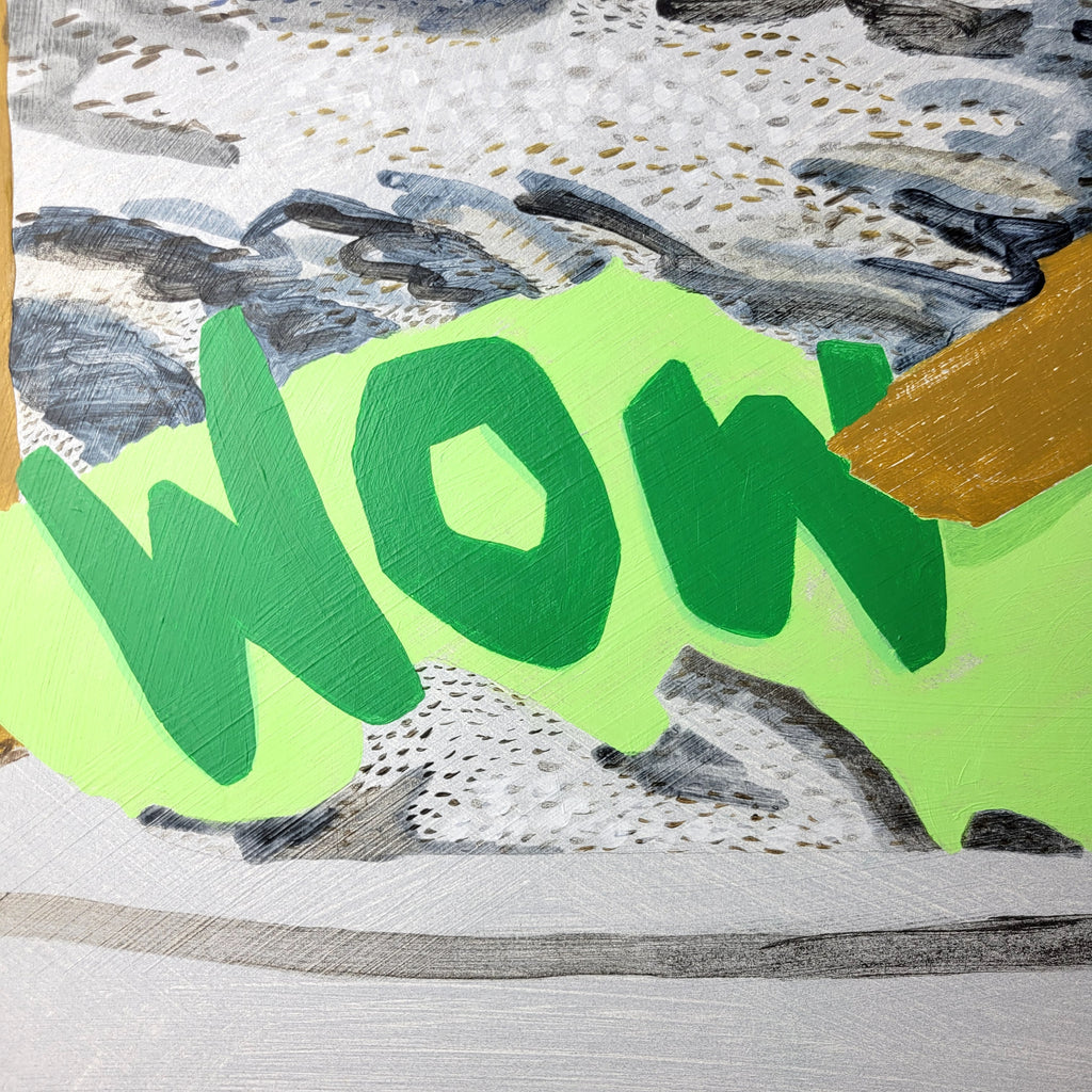 Painting by Nina Bellucci titled "Untitled (Wow)" - 6.