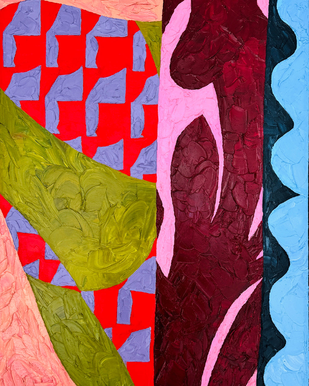 Painting by Alex Proba titled "Blossoming Geometry" - 4.