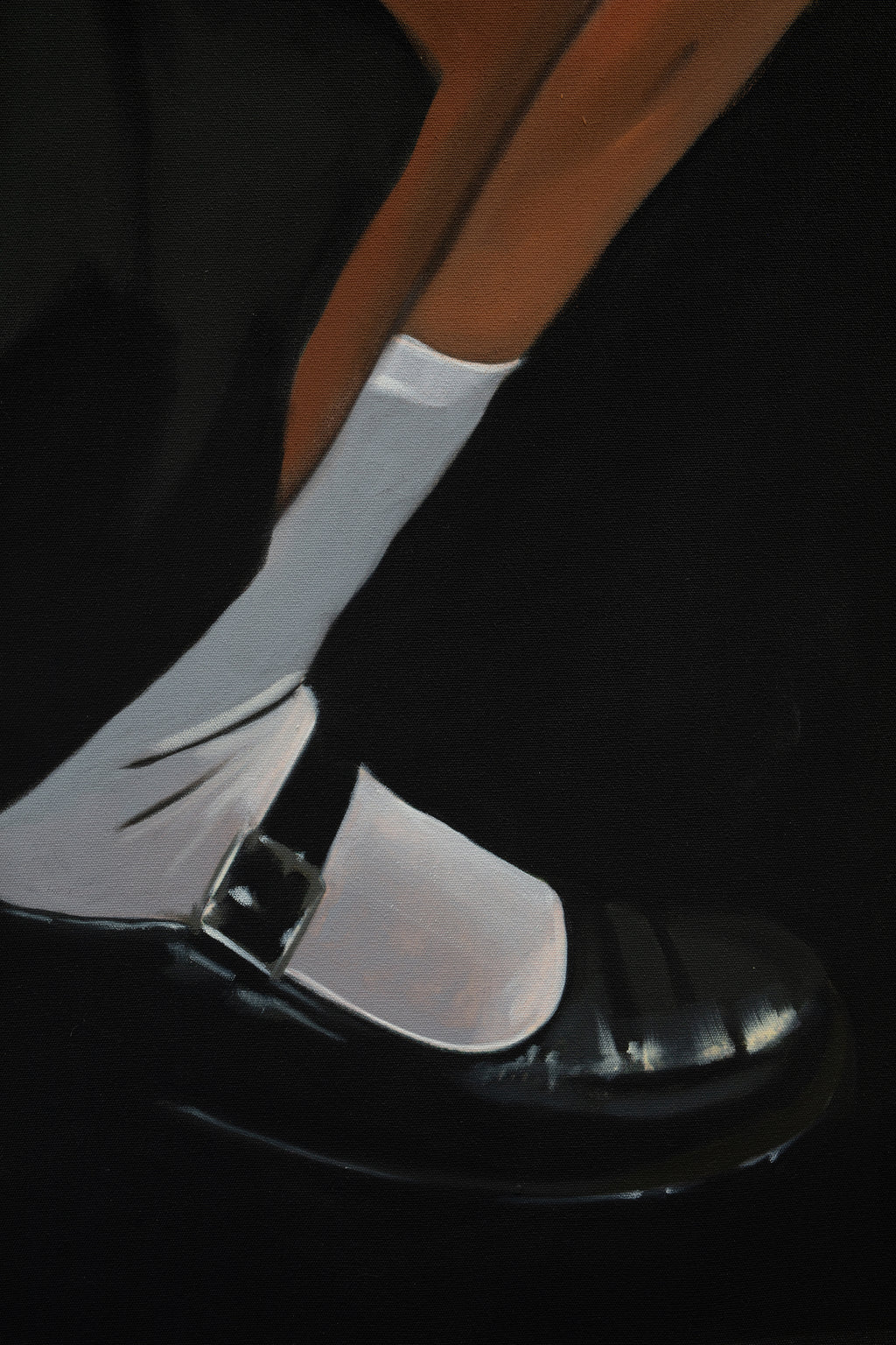 Painting by Bryce Anderson titled "Crouching Figure" - 4.