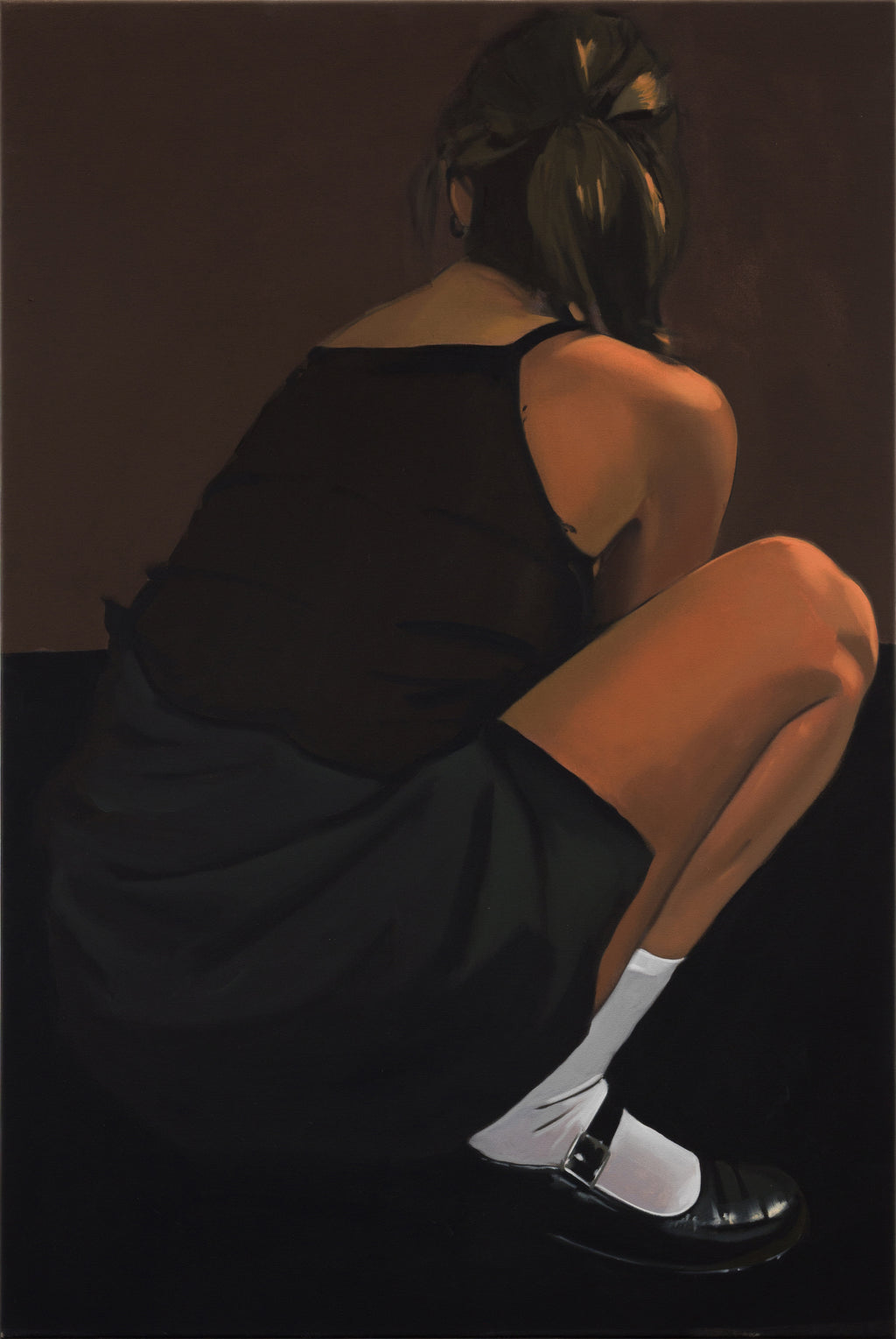 Painting by Bryce Anderson titled "Crouching Figure" - 2.