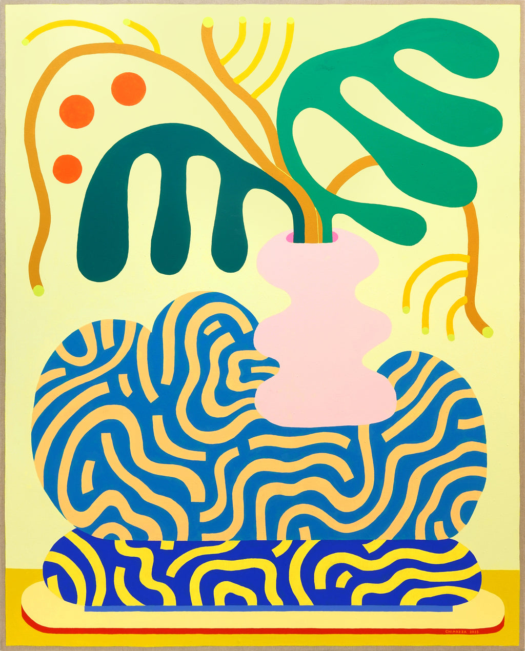 Painting by Adam Frezza & Terri Chiao (CHIAOZZA) titled "Bouquet Painting No. 39" - 2.