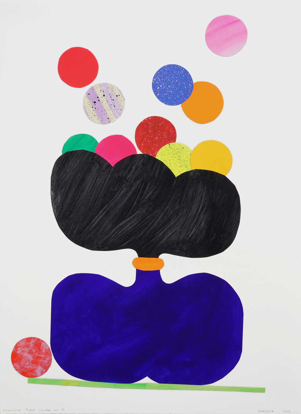 Mixed Media by Adam Frezza & Terri Chiao (CHIAOZZA) titled "Exquisite Plant Collage No. 39" - 2.